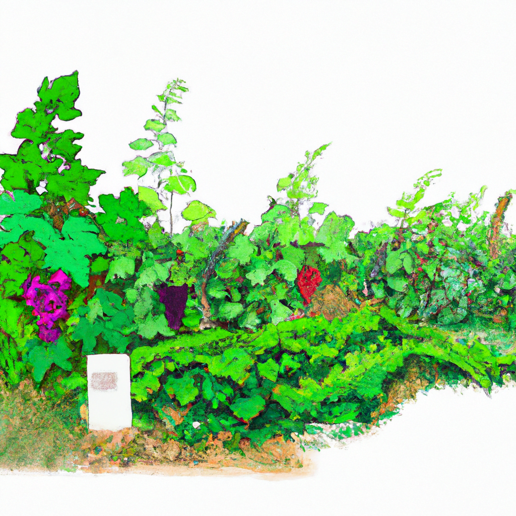 regenerative agriculture illustration of green biodiversity between the vineyards for the web, 4k, high resolution, artistic design, draw in full detail, high level, color painted, sketch style, white background